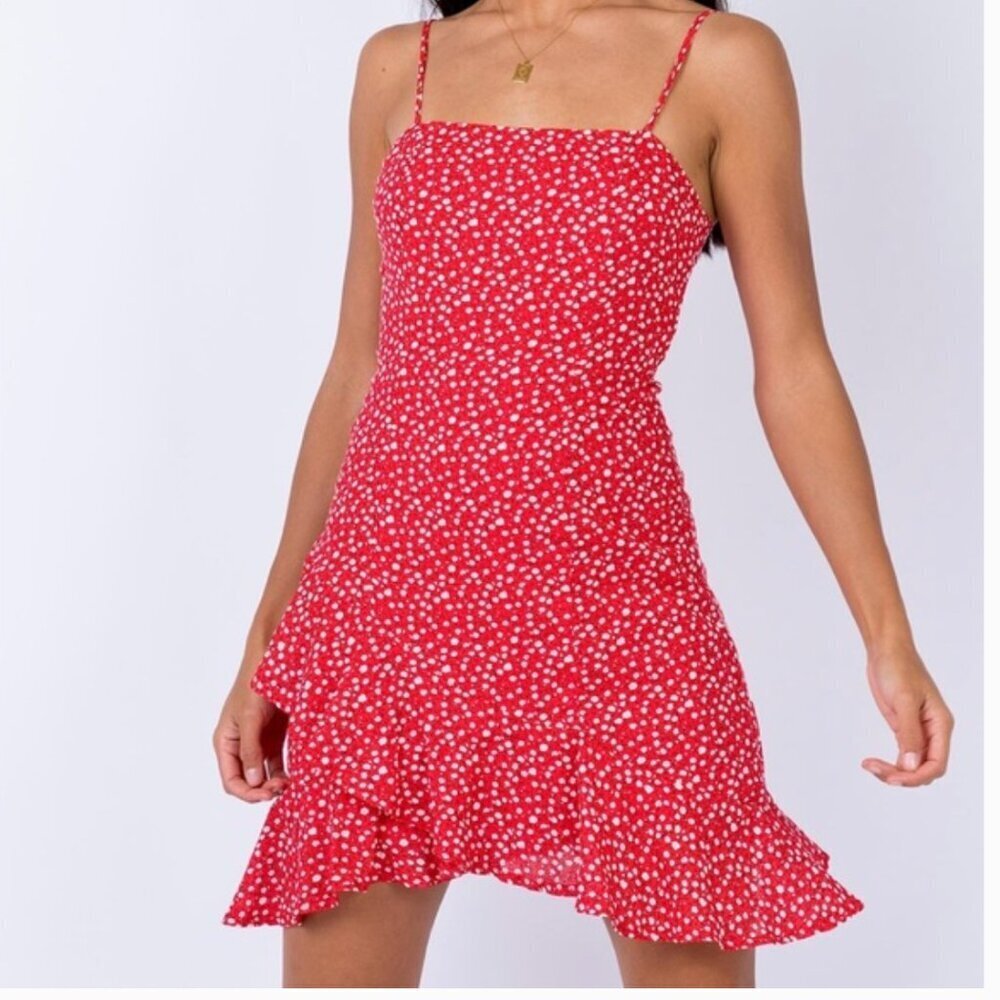 Princess Polly Grasby Red Floral Mini Dress